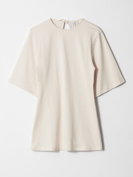 & Other Stories Dresses & Skirts - & Other Stories Women M Natural Tie Back Long Fitted T-Shirt Mini Dress NWT